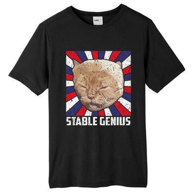 Stable Genius Funny Cat Meme President Tall Fusion ChromaSoft Performance T-Shirt