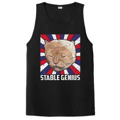 Stable Genius Funny Cat Meme President PosiCharge Competitor Tank