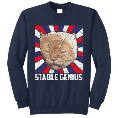 Stable Genius Funny Cat Meme President Sweatshirt