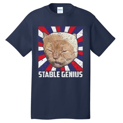 Stable Genius Funny Cat Meme President Tall T-Shirt