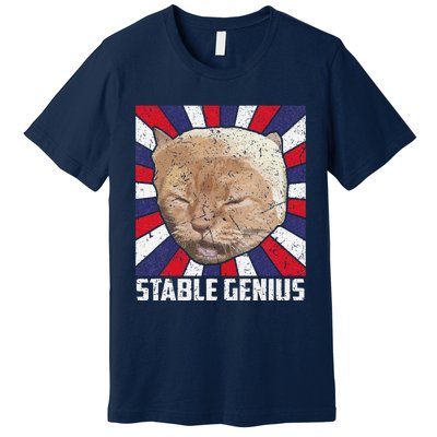 Stable Genius Funny Cat Meme President Premium T-Shirt