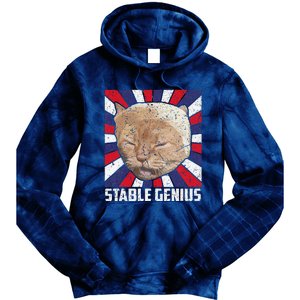 Stable Genius Funny Cat Meme President Tie Dye Hoodie