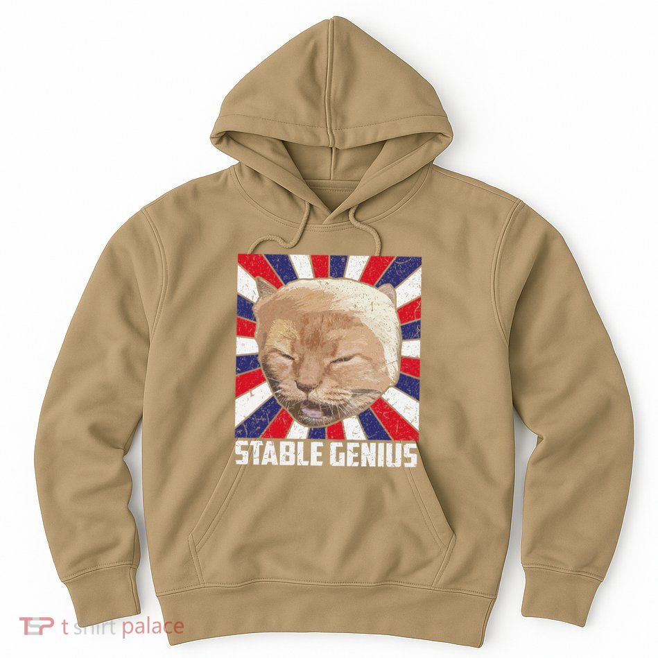 Stable Genius Funny Cat Meme President Hoodie