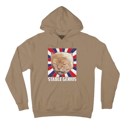 Stable Genius Funny Cat Meme President Hoodie