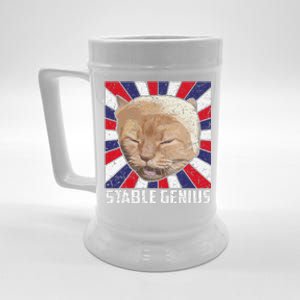 Stable Genius Funny Cat Meme President Beer Stein