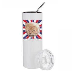 Stable Genius Funny Cat Meme President Stainless Steel Tumbler