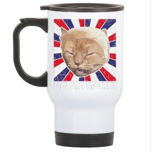 Stable Genius Funny Cat Meme President Stainless Steel Travel Mug