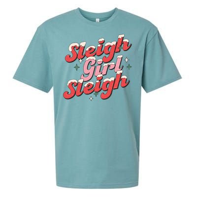 Sleigh Girl Funny Christmas Holiday Sueded Cloud Jersey T-Shirt