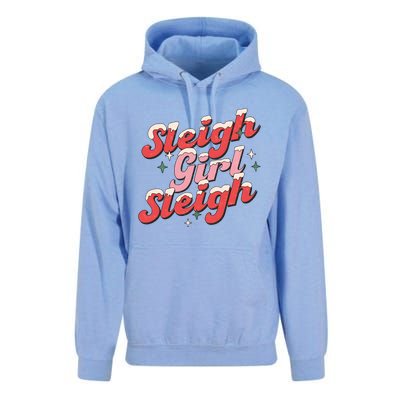 Sleigh Girl Funny Christmas Holiday Unisex Surf Hoodie