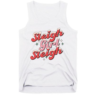 Sleigh Girl Funny Christmas Holiday Tank Top