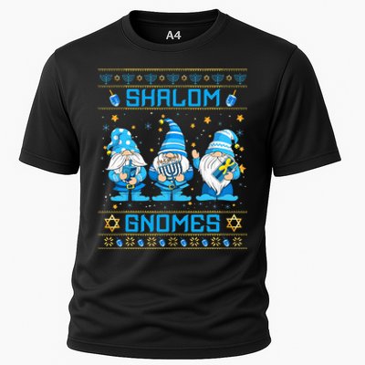 Shalom Gnomes Funny Ugly Hanukkah Sweater Chanukah Cooling Performance Crew T-Shirt