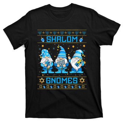 Shalom Gnomes Funny Ugly Hanukkah Sweater Chanukah T-Shirt