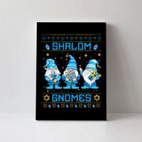 Shalom Gnomes Funny Ugly Hanukkah Sweater Chanukah Canvas