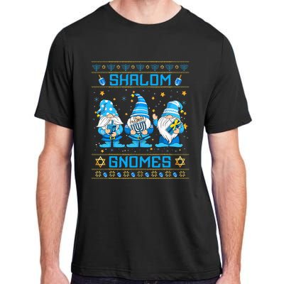 Shalom Gnomes Funny Ugly Hanukkah Sweater Chanukah Adult ChromaSoft Performance T-Shirt