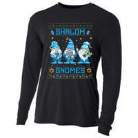 Shalom Gnomes Funny Ugly Hanukkah Sweater Chanukah Cooling Performance Long Sleeve Crew