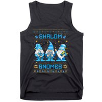 Shalom Gnomes Funny Ugly Hanukkah Sweater Chanukah Tank Top