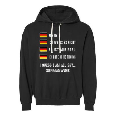 Speaking German Funny Deutsch Student German Language Garment-Dyed Fleece Hoodie