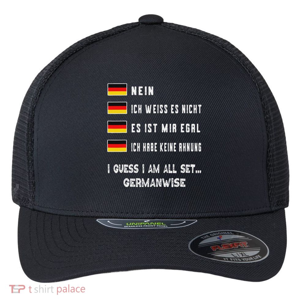 Speaking German Funny Deutsch Student German Language Flexfit Unipanel Trucker Cap