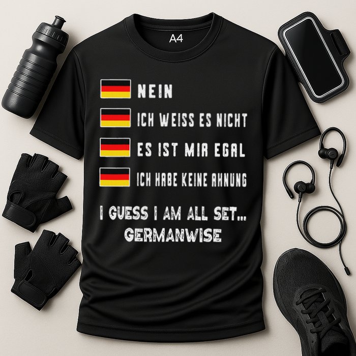 Speaking German Funny Deutsch Student German Language Cooling Performance Crew T-Shirt