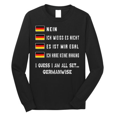 Speaking German Funny Deutsch Student German Language Long Sleeve Shirt