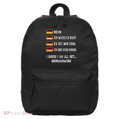 Speaking German Funny Deutsch Student German Language 16 in Basic Backpack