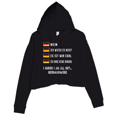 Speaking German Funny Deutsch Student German Language Crop Fleece Hoodie