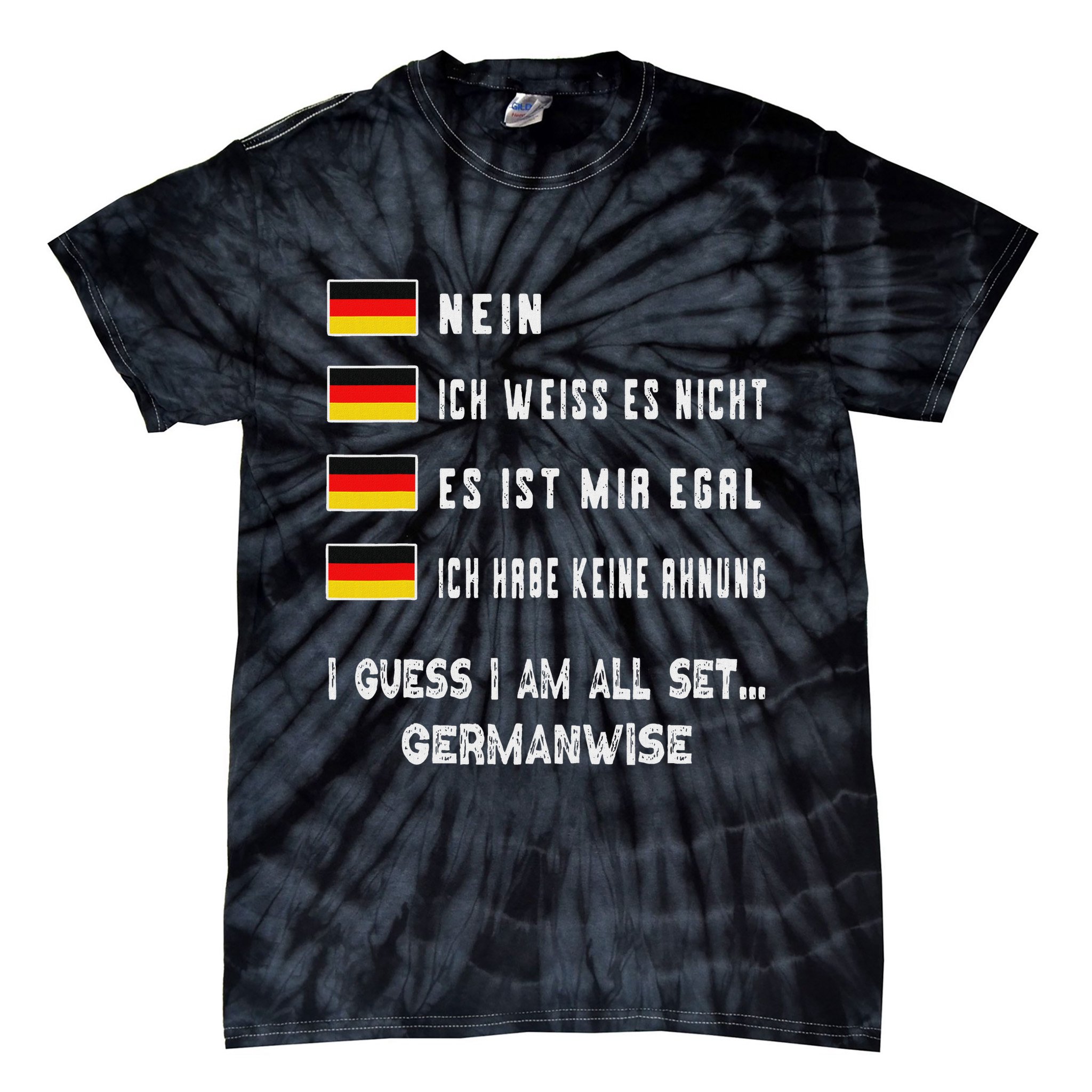 Speaking German Funny Deutsch Student German Language Tie-Dye T-Shirt
