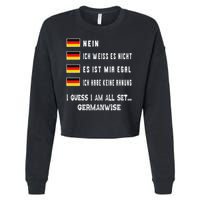 Speaking German Funny Deutsch Student German Language Cropped Pullover Crew