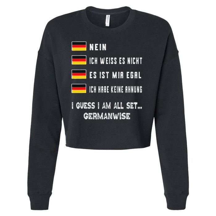 Speaking German Funny Deutsch Student German Language Cropped Pullover Crew
