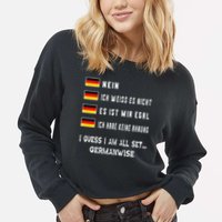 Speaking German Funny Deutsch Student German Language Cropped Pullover Crew