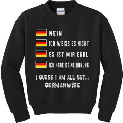 Speaking German Funny Deutsch Student German Language Kids Sweatshirt