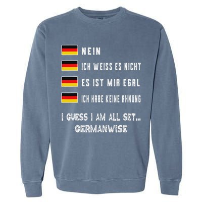 Speaking German Funny Deutsch Student German Language Garment-Dyed Sweatshirt
