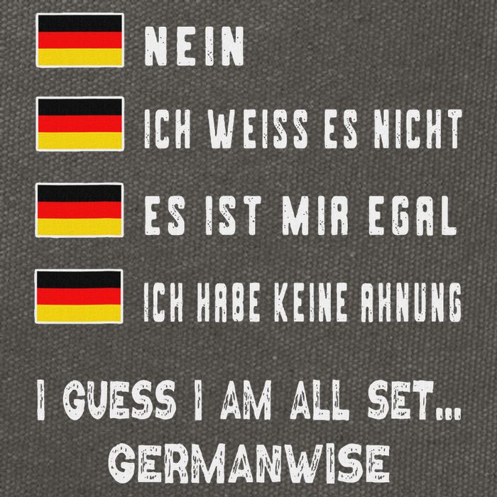Speaking German Funny Deutsch Student German Language Cotton Canvas Backpack