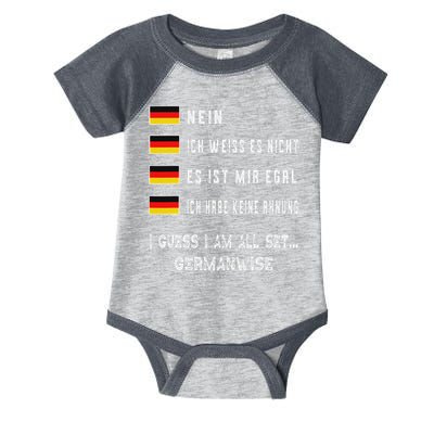 Speaking German Funny Deutsch Student German Language Infant Baby Jersey Bodysuit