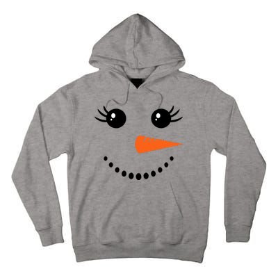 Snowman Girl Face For Girls Christmas Winter Tall Hoodie