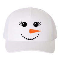 Snowman Girl Face For Girls Christmas Winter Yupoong Adult 5-Panel Trucker Hat