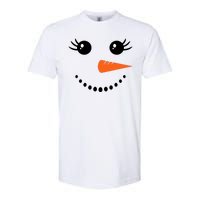 Snowman Girl Face For Girls Christmas Winter Softstyle CVC T-Shirt