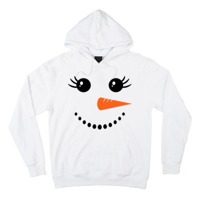 Snowman Girl Face For Girls Christmas Winter Hoodie