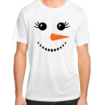 Snowman Girl Face For Girls Christmas Winter Adult ChromaSoft Performance T-Shirt