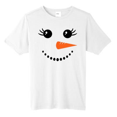 Snowman Girl Face For Girls Christmas Winter Tall Fusion ChromaSoft Performance T-Shirt