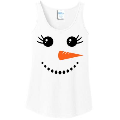 Snowman Girl Face For Girls Christmas Winter Ladies Essential Tank