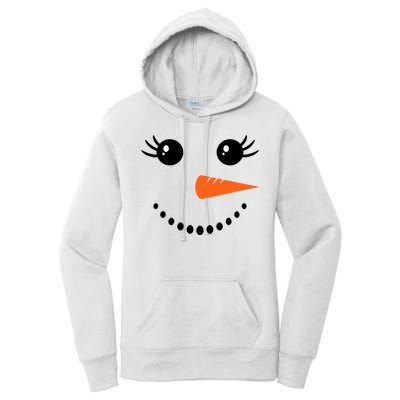 Snowman Girl Face For Girls Christmas Winter Women's Pullover Hoodie