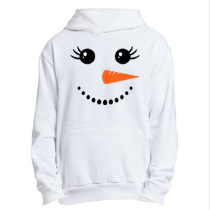 Snowman Girl Face For Girls Christmas Winter Urban Pullover Hoodie