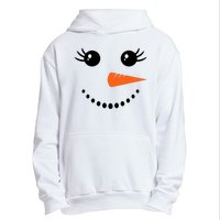 Snowman Girl Face For Girls Christmas Winter Urban Pullover Hoodie