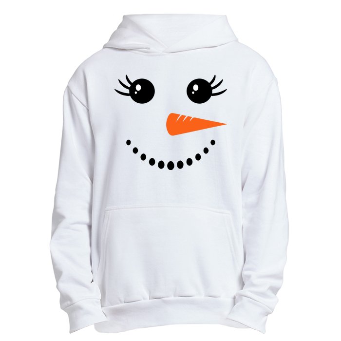 Snowman Girl Face For Girls Christmas Winter Urban Pullover Hoodie