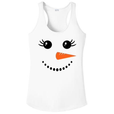 Snowman Girl Face For Girls Christmas Winter Ladies PosiCharge Competitor Racerback Tank