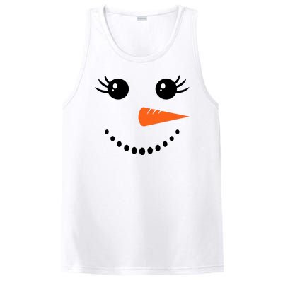 Snowman Girl Face For Girls Christmas Winter PosiCharge Competitor Tank