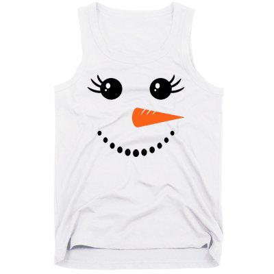 Snowman Girl Face For Girls Christmas Winter Tank Top