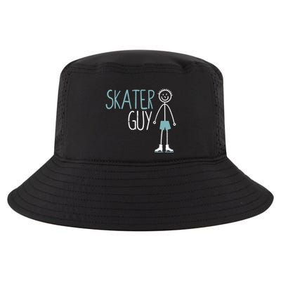 Skater Guy Funny Skates Ice Skating Boy Figure Skaters Cool Comfort Performance Bucket Hat