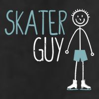 Skater Guy Funny Skates Ice Skating Boy Figure Skaters Garment-Dyed Fleece Hoodie